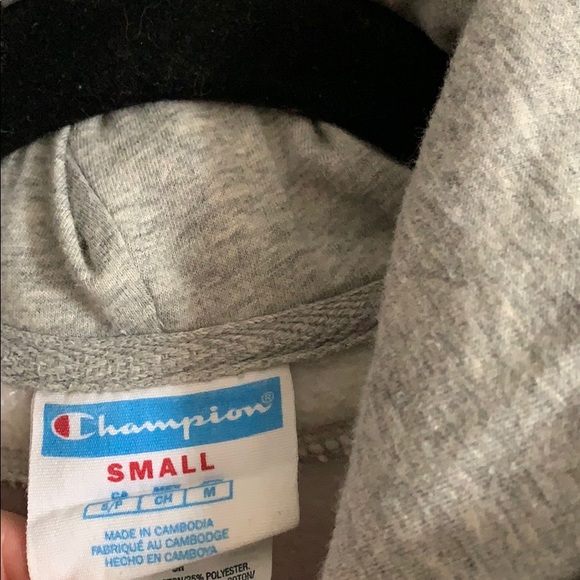 Double hooded grey Champion hoodie - Picture 4 of 5